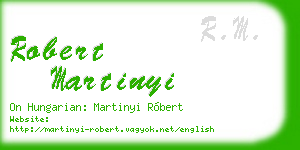 robert martinyi business card